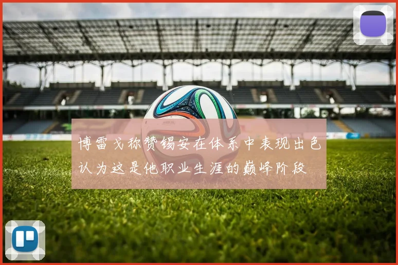 博雷戈称赞锡安在体系中表现出色认为这是他职业生涯的巅峰阶段